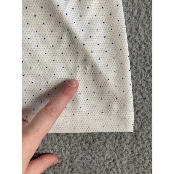 Nike Golf Tank Top XL Dri Fit Sleeveless Polo Shirt Polka Dot White Athletic - Picture 15 of 16